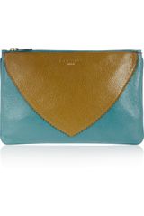 Rochas Twotone Leather Clutch