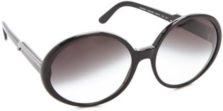 Stella Mccartney Oversized Round Sunglasses in Black - Lyst