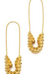 Tom Binns Punk Pave Short Safety Pin Earrings