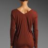 Vince Double V Tee in Brown (henna) - Lyst