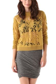Alexander Wang Dissolving Herringbone Pullover - Lyst
