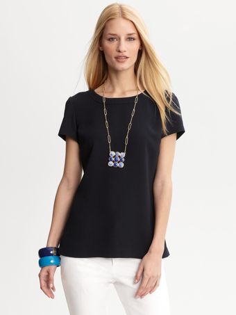 Banana Republic Crepe Backzip Top - Lyst