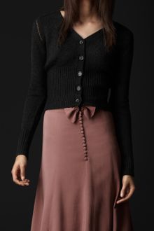 Burberry Prorsum Openstitch Detail Cashmere Cardigan - Lyst
