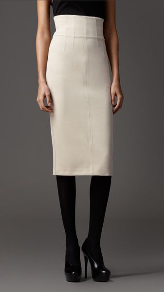 Burberry Fitted Pencil Skirt - Lyst