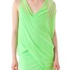 Helmut Lang Viscose Film Draped Maxi Dress in Green - Lyst