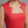 John Zack Sleeveless Cut Away Scuba Shift Dress in Red (coral) - Lyst