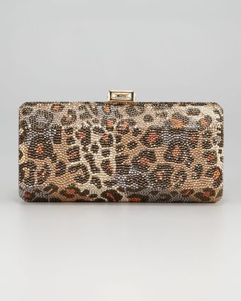 Judith Leiber Leopard Print Hexagonal Clutch - Lyst