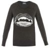 Markus Lupfer Sequin Vampire Sweater in Gray (charcoal) - Lyst