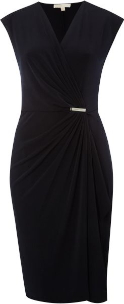 michael kors cap sleeve wrap dress