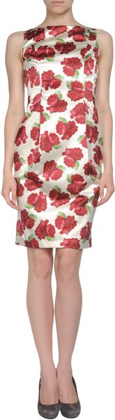 Moschino Short Dress in Beige - Lyst