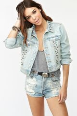 Nasty Gal Nasty Gal X Minkpink Studded Denim Jacket