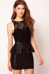 Tfnc Sequin Dress with Peplum