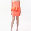 Zara Dress with Frill Around The Waist in Orange (coral) - Lyst