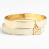 Ak Anne Klein Union Square Enamel Bangles in Gold (ivory/ gold) - Lyst
