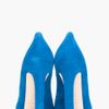 Alexander Mcqueen Blue Suede Skull Pumps in Blue - Lyst