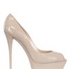 Casadei 140mm Python Print Open Toe Pumps in Beige - Lyst