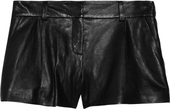 Diane Von Furstenberg Naples Leather Shorts - Lyst