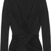 Giambattista Valli Asymmetric Ruched Stretchjersey Top in Black - Lyst