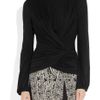Giambattista Valli Asymmetric Ruched Stretchjersey Top in Black - Lyst