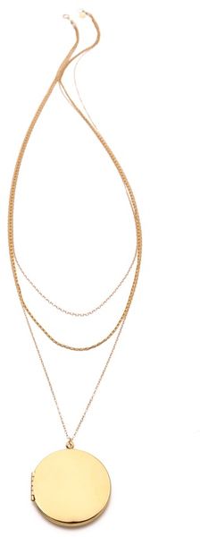 Gorjana Ella Layer Locket Necklace - Lyst