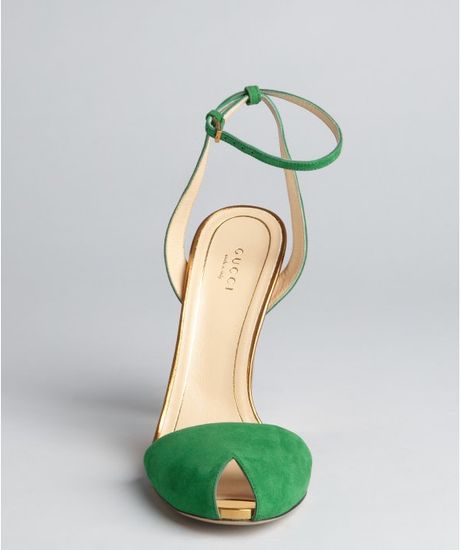 gucci emerald green heels