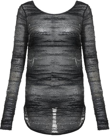 Helmut Lang Distorted Mohair Jumper in Black - Lyst
