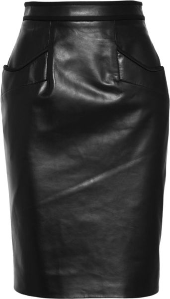 Jason Wu Leather Pencil Skirt in Black - Lyst
