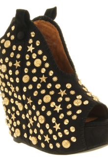 Jeffrey Campbell Kelsey Hi Black Sde Gold St - Lyst