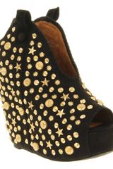 Jeffrey Campbell Kelsey Hi Blk Sde Gold St