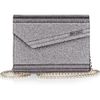 Jimmy Choo Candy Glitterprint Acrylic Clutch in Silver (gunmetal) - Lyst