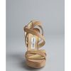 Jimmy Choo Nude Suede Vamp Platform Sandals in Beige (nude) - Lyst