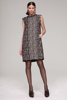 Oscar de la Renta Cap Sleeve Trapeze Dress - Lyst
