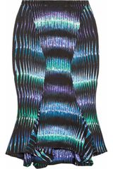 Peter Pilotto K Printed Crepe Skirt