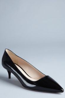 Prada Black Patent Leather Pointed Toe Pumps - Lyst