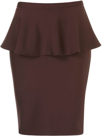 Topshop Peplum Pencil Skirt - Lyst