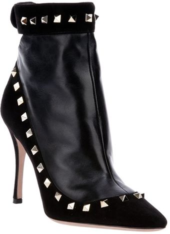 Valentino Studded Boot - Lyst