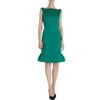 Barbara Tfank Square Neck Dress in Green (emerald) - Lyst