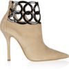Oscar De La Renta Primavera Cutoutcuff Suede Ankle Boots in Beige (taupe) - Lyst