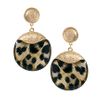 River Island Leopard Round Dangle Earrings in Gold - Lyst