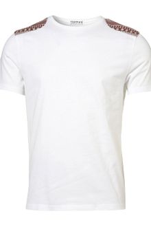 Topman White Pattern Patches Crew Tee - Lyst
