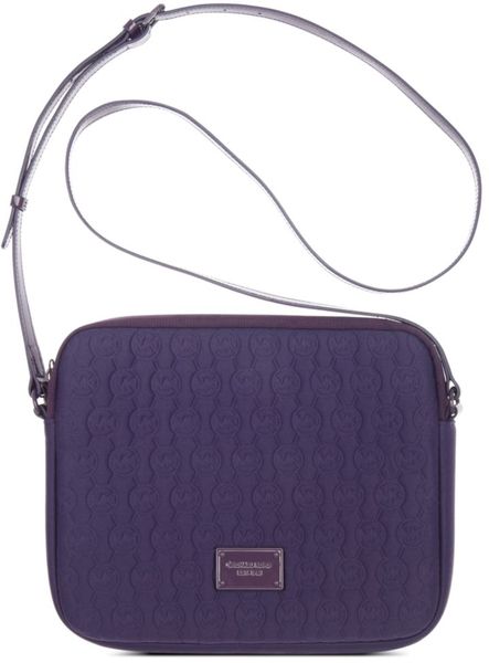 Michael Kors Neoprene Ipad Crossbody in Purple