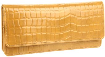 Tusk Tusk Antique Croco Gusseted Clutch Wallet - Lyst