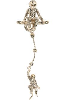 Valentino Gold Plated Swarovski Crystal Monkey Brooch - Lyst