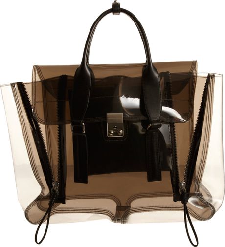 3.1 Phillip Lim Clear Pashli Satchel in Black (silver) - Lyst