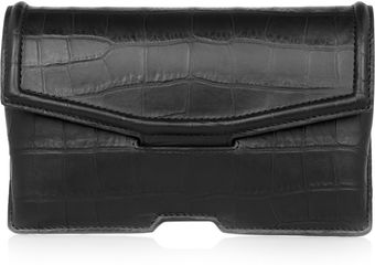 Alexander Wang Croceffect Leather Clutch - Lyst