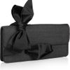 Christian Louboutin Elisa Bow Tweed Clutch in Black (gray) - Lyst