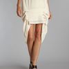 Cutie Cutie Dipped Hem Skirt in Beige (cream) - Lyst