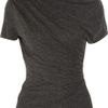 Giambattista Valli Ruched Jersey Top in Gray - Lyst