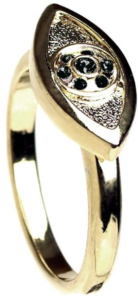 House Of Harlow Horizontal Evil Eye Stackable Ring - Lyst