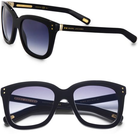 Marc Jacobs Plastic Square Sunglasses in Black - Lyst